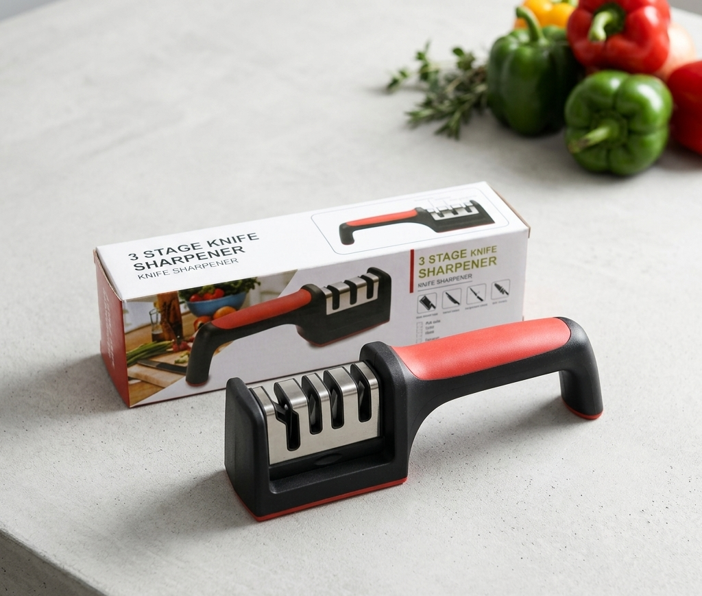 Professional 3-Stage Kitchen Knife Sharpener Manual Tool