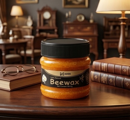 HHH 100% Natural Beewax - Premium Wood Seasoning & Furniture Polish for Restoration and Protection
