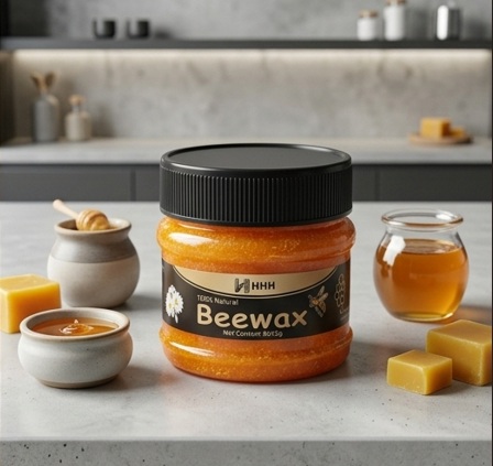 HHH 100% Natural Beewax - Premium Wood Seasoning & Furniture Polish for Restoration and Protection